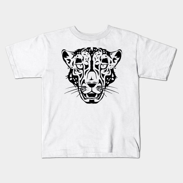 Jaguar head Kids T-Shirt by Kopirin